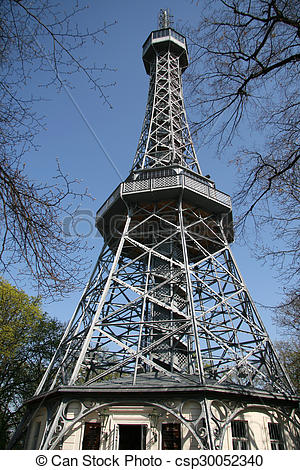 Stock Photo of Petrin Lookout Tower (Petrinska rozhledna) in.