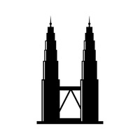 Petronas twin towers Vector Image.