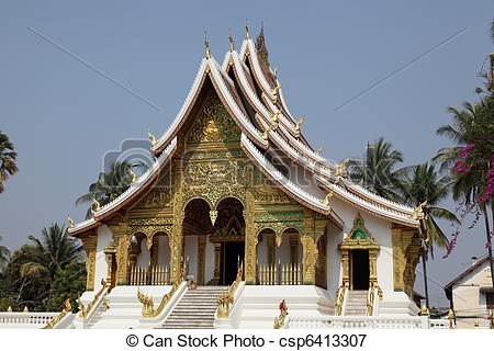 Picture of Wat Pho Pha Bang, Luang Prabang csp6413307.