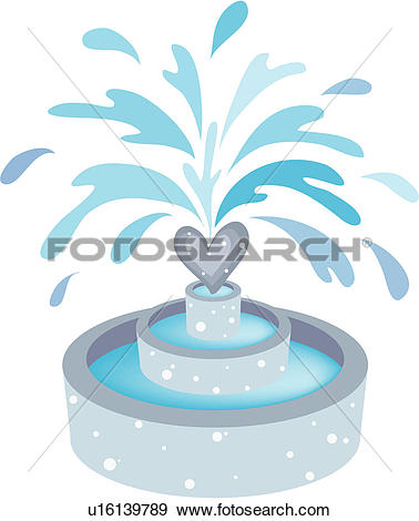 Clip Art of natural phenomenon, nature, water, waterdrop, fountain.
