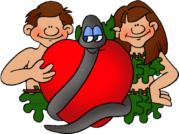 Free Bible Clip Art By Phillip Martin, Adam And Eve.