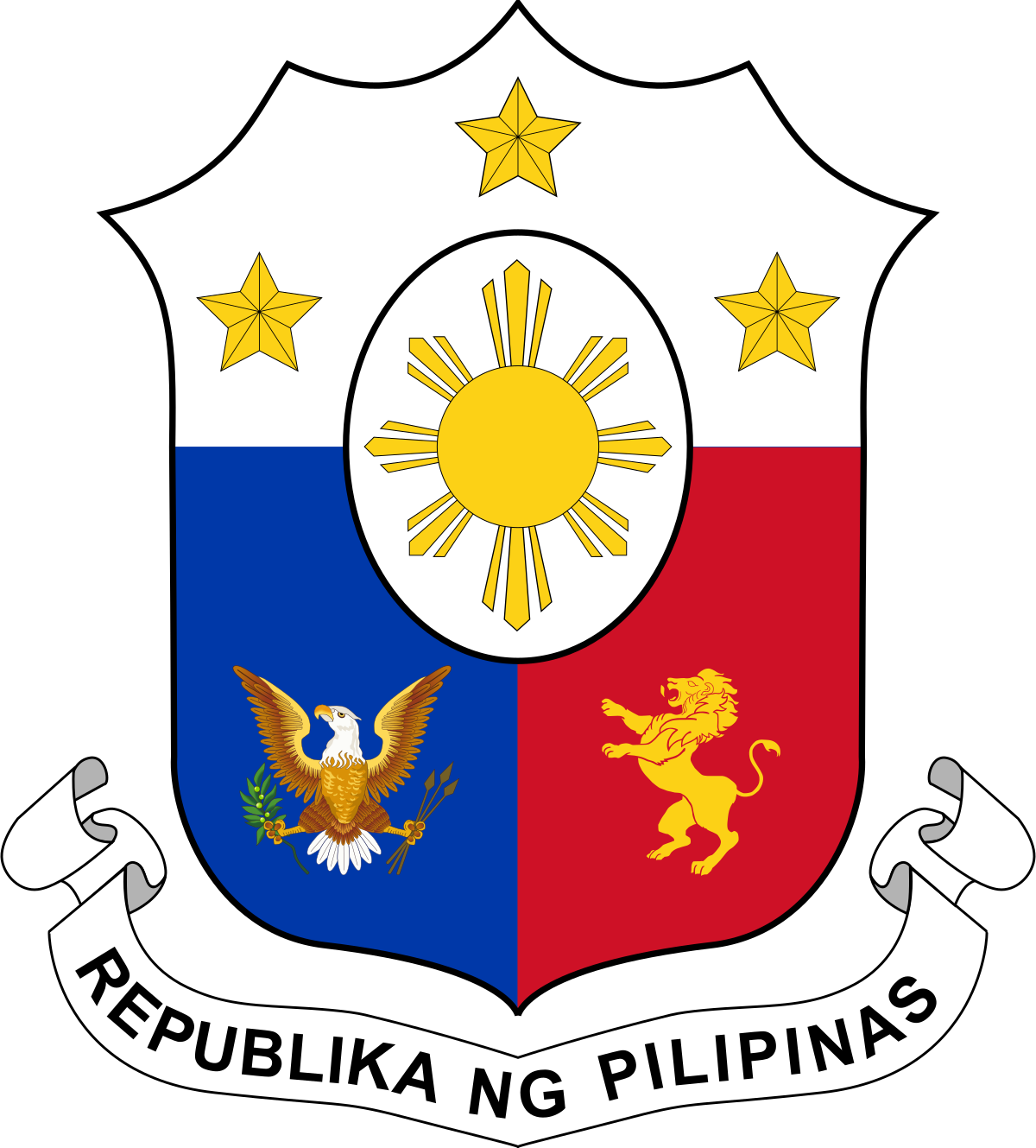 Coat of arms of the Philippines.