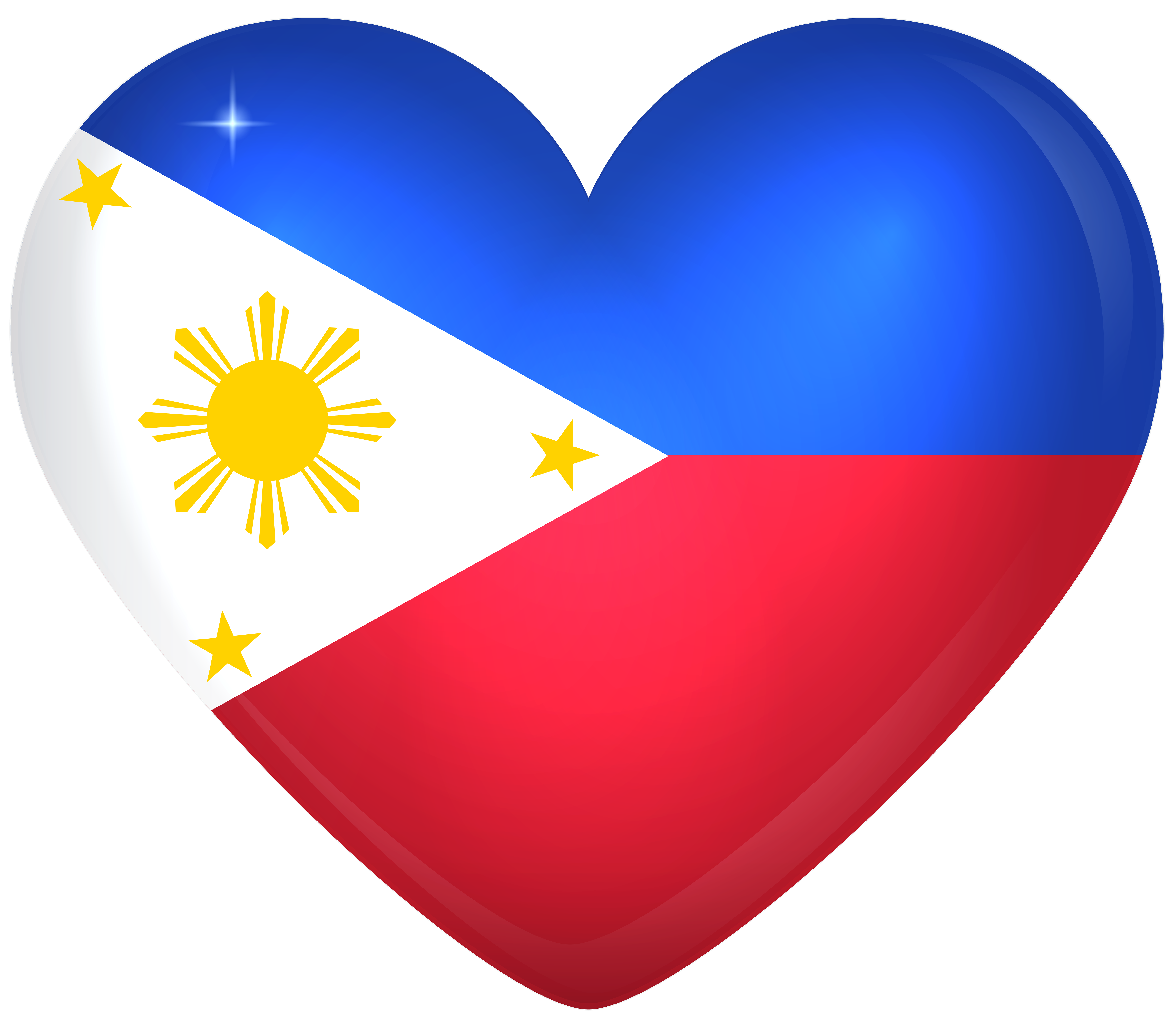 Philippines Large Heart Flag.