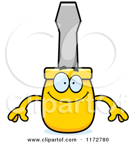 Cartoon of a Surprised Philips Screwdriver Mascot.