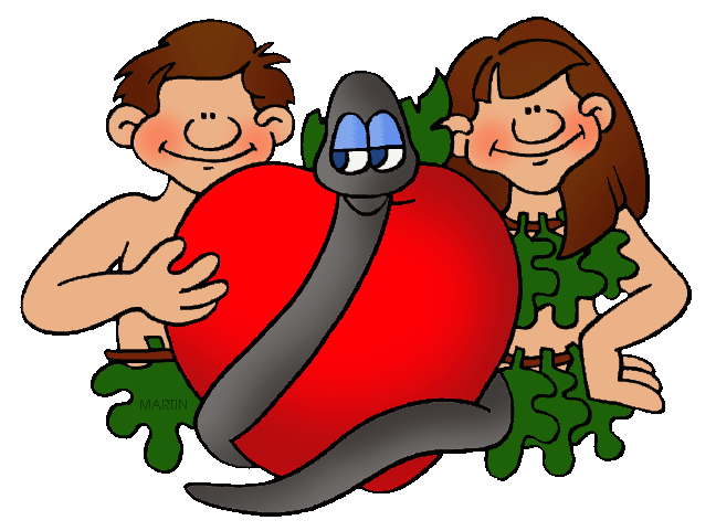Free Bible Clip Art by Phillip Martin, Adam and Eve.