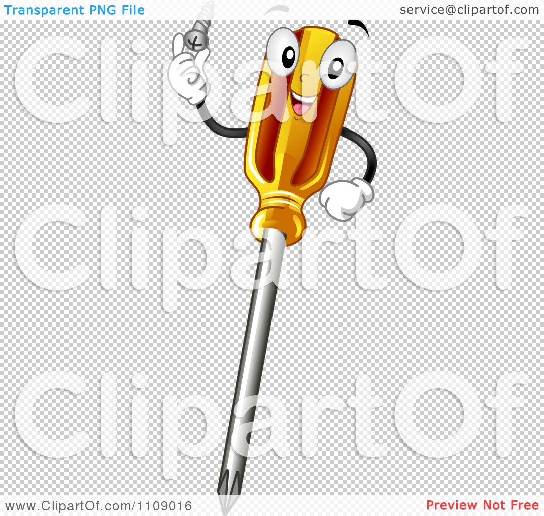 Clipart Happy Philips Screwdriver Mascot.