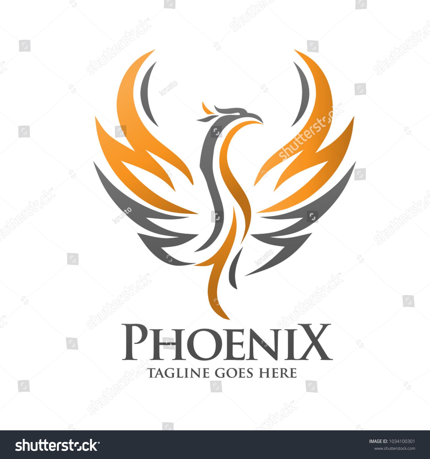 Phoenix logo template, Fire.