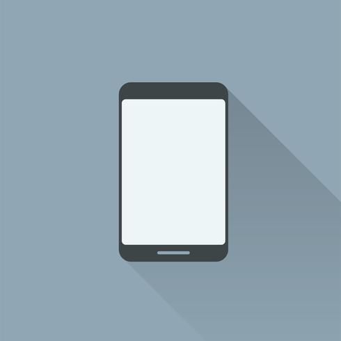 Vector illustration of a mobile phone with copyspace.