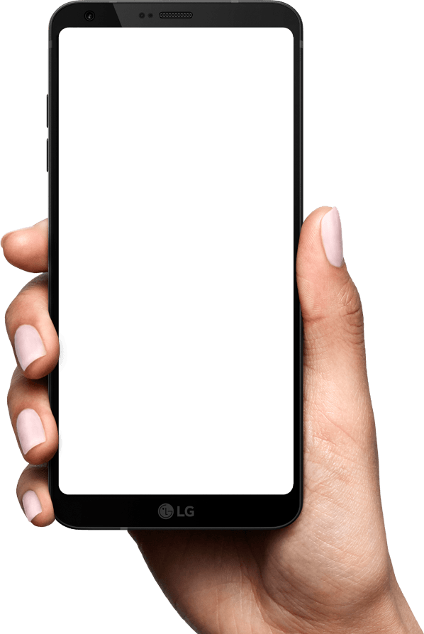 Phone in hand PNG images free download.