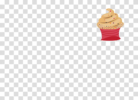 Cupcake Cut, drawing of a brown and red cupcake transparent.