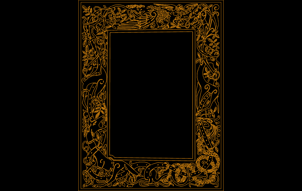 Celtic Clip Art Frame dxf file Free Download.