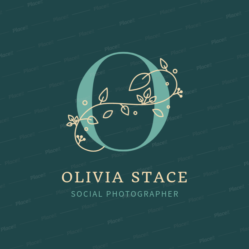 Social Photography Logo Maker Featuring a Stylish Capital Letter 2172c.