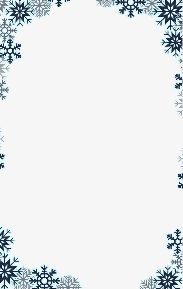 Snowflake Border, Snowflake Clipart, Snowflake PNG.