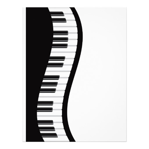 Wavy Piano Keyboard Clipart.