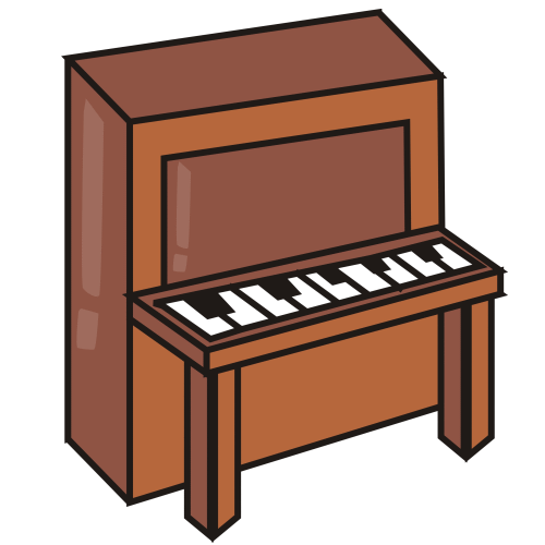 Showing post & media for Piano clip art cartoon.