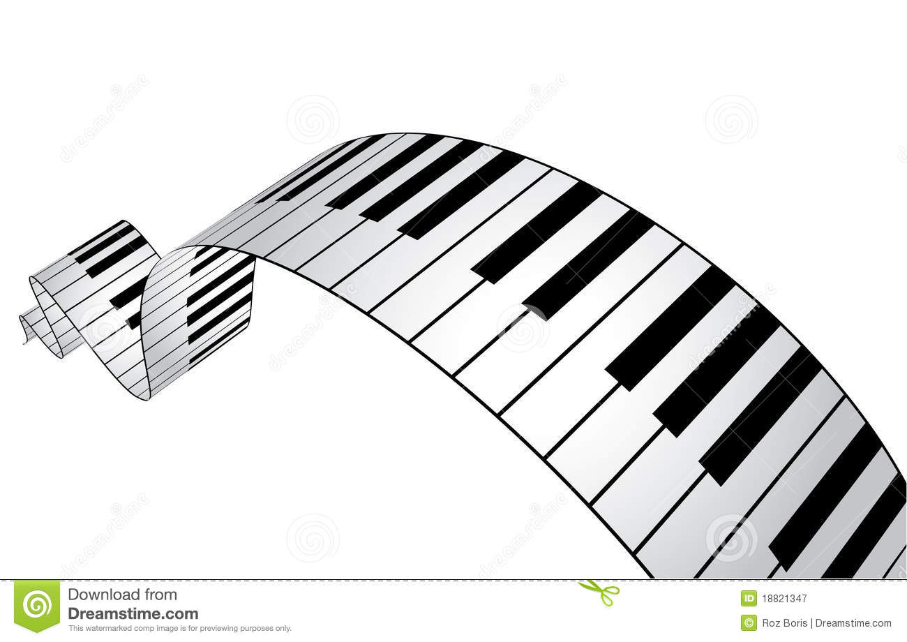 Piano ten key keyboard clipart.