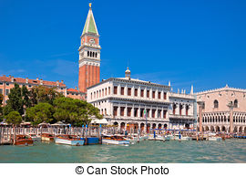 Stock Images of Seaview of Piazzetta, San Marco and The Doge's.