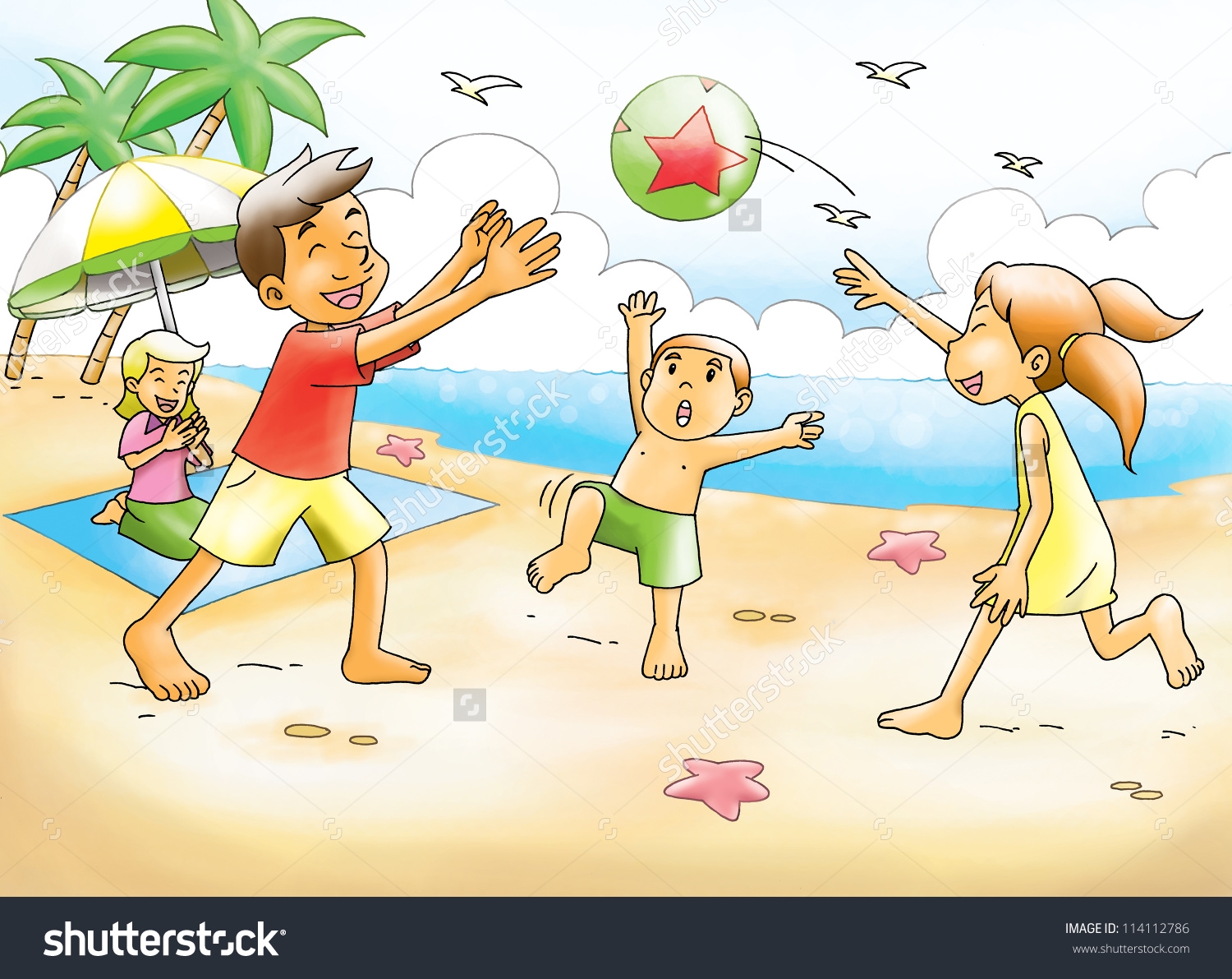 Beach Picnic Clipart.