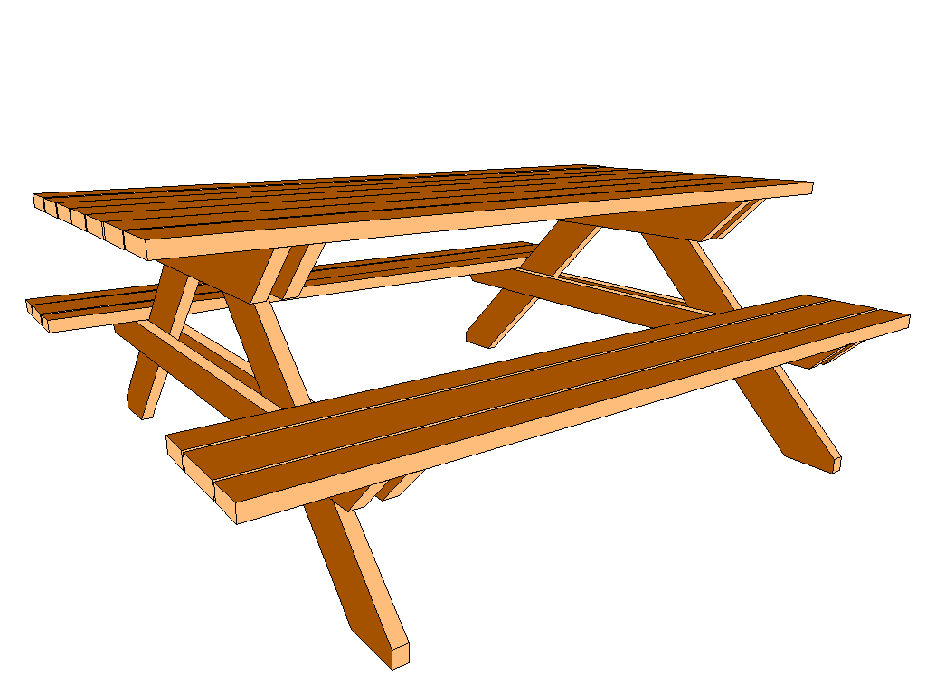 Family Picnic Table Clipart.