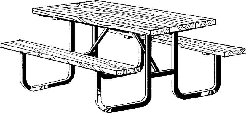 Best Picnic Table Clipart #16162.