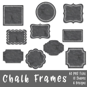 Chalk Frames and Borders Clip Art.