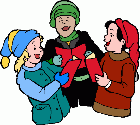 Picture Of Clipart People Caroling.