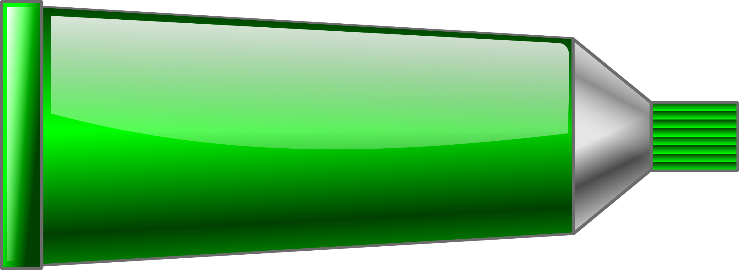 Green Color Tube Clipart.