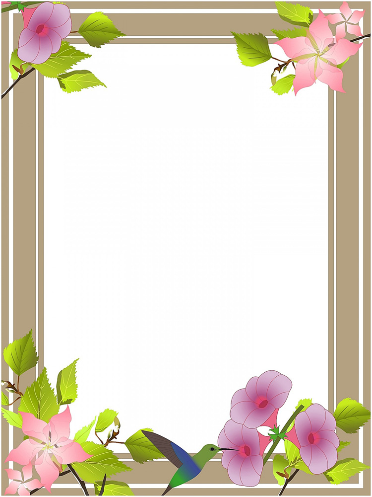 flower frame for word document