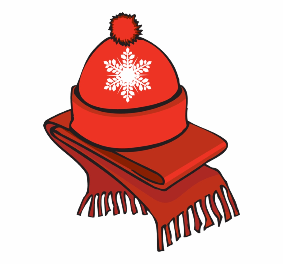 Clip Art Of A Winter Scarf An.