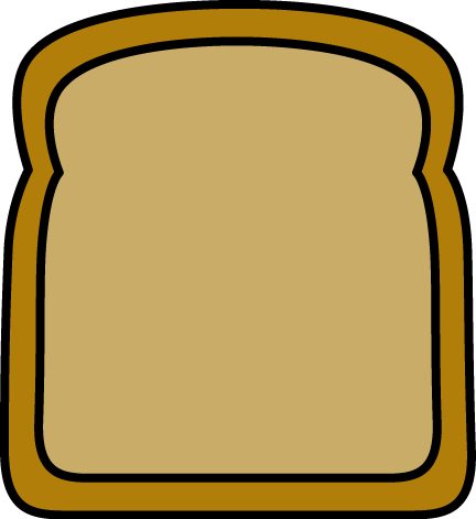 Slice of bread clipart.