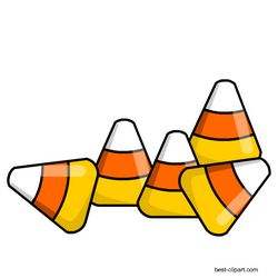 Free candy corn pieces clipart.