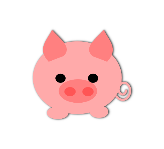 Cute Pig Clipart.