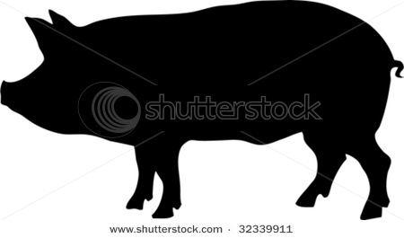 Free Pig Silhouette, Download Free Clip Art, Free Clip Art.