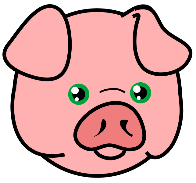 Pig head clip art.