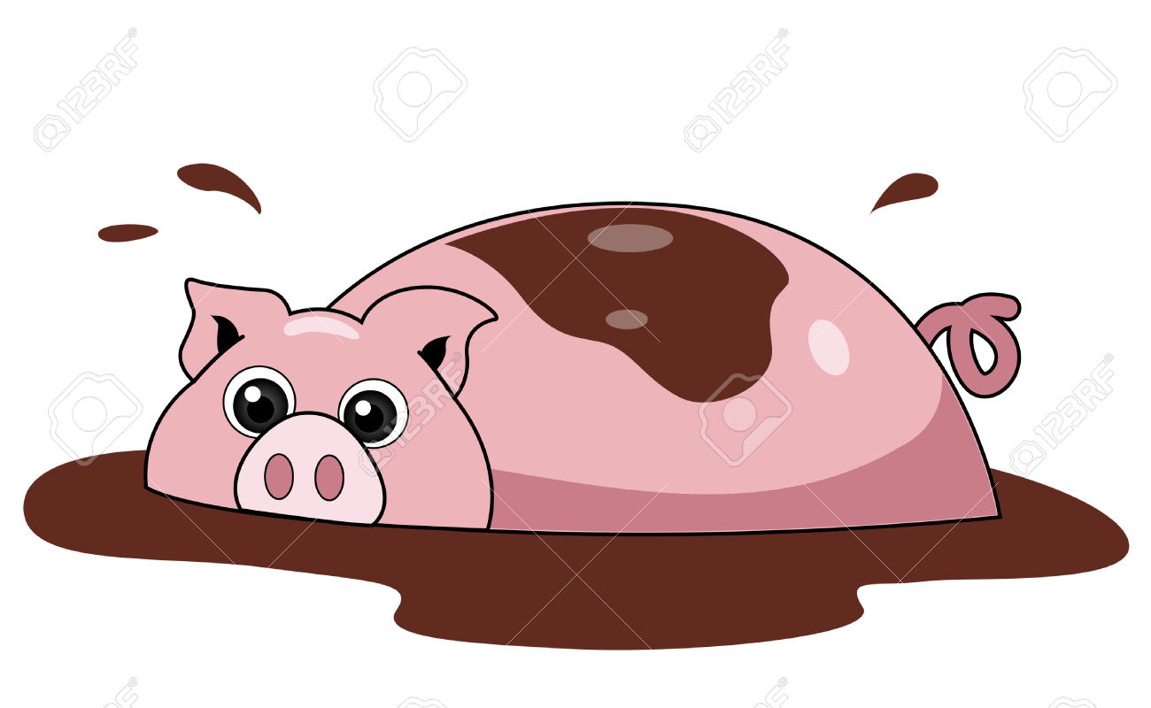 Pig In Mud Clipart Group with 85+ items.