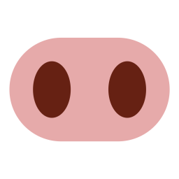 Pig, Nose, Sus, Ani, Al, Food Icon of Flat style.