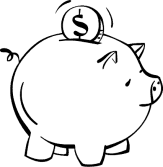 Piggy bank clip art.