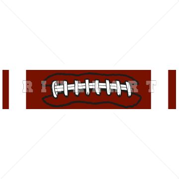 Sports Clipart Image of Football Graphic Laces Pigskin.