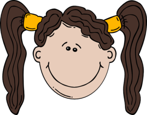 Girl Face Cartoon With Pigtail Clip Art at Clker.com.