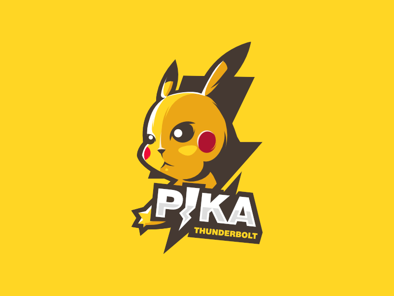 Pikachu mascot logo by Michał Mareczko on Dribbble.