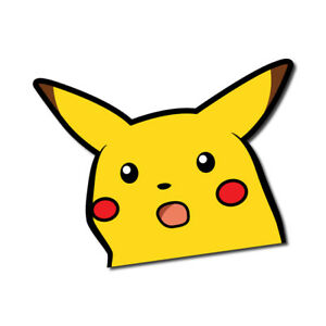 Details about Surprised Pikachu Sticker / Decal.