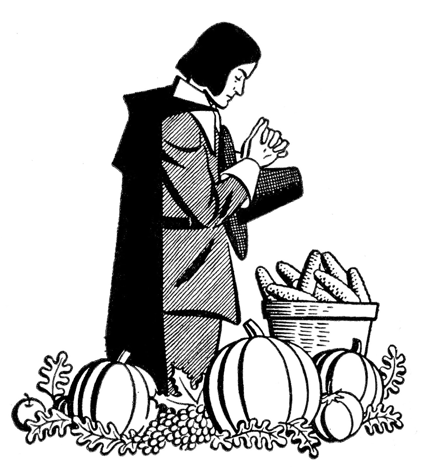 Vintage Thanksgiving Clip Art.