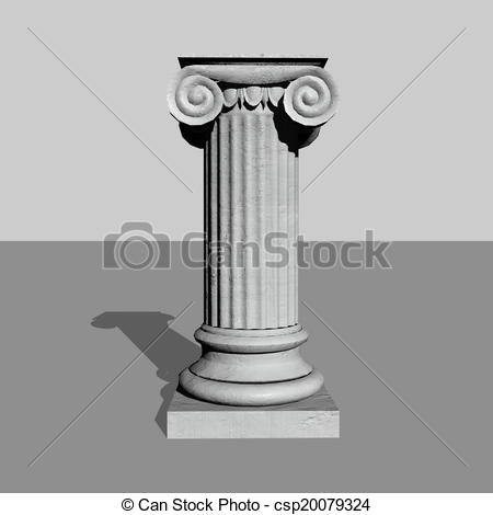 Clip Art of Stone column.