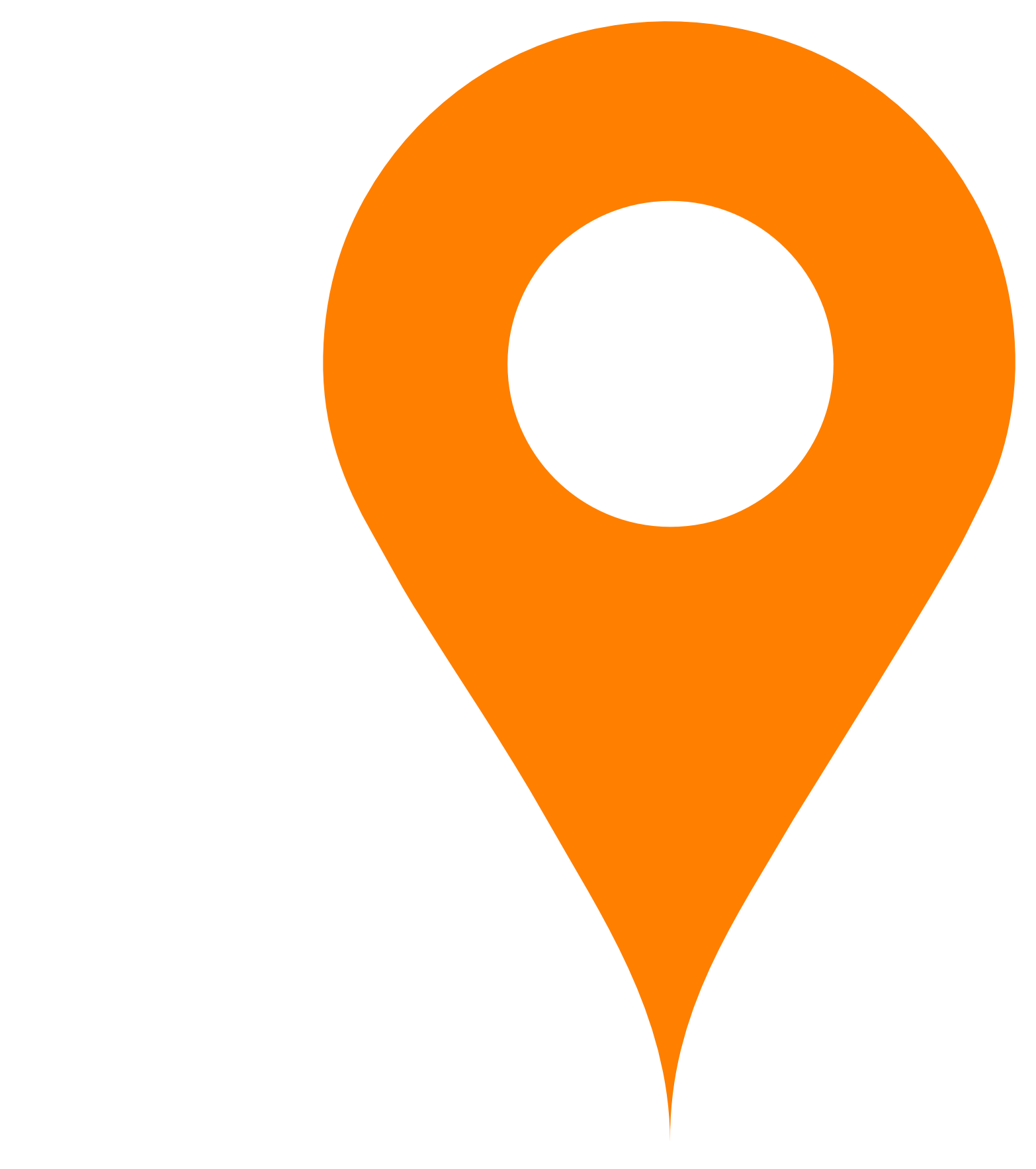 Orange Map Pin transparent PNG.