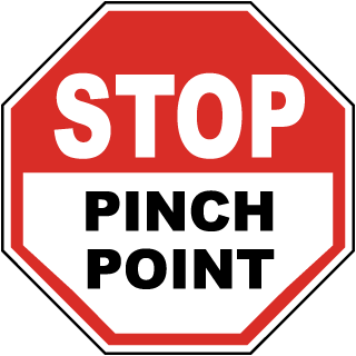 Printable Caution Pinch Point Signs.