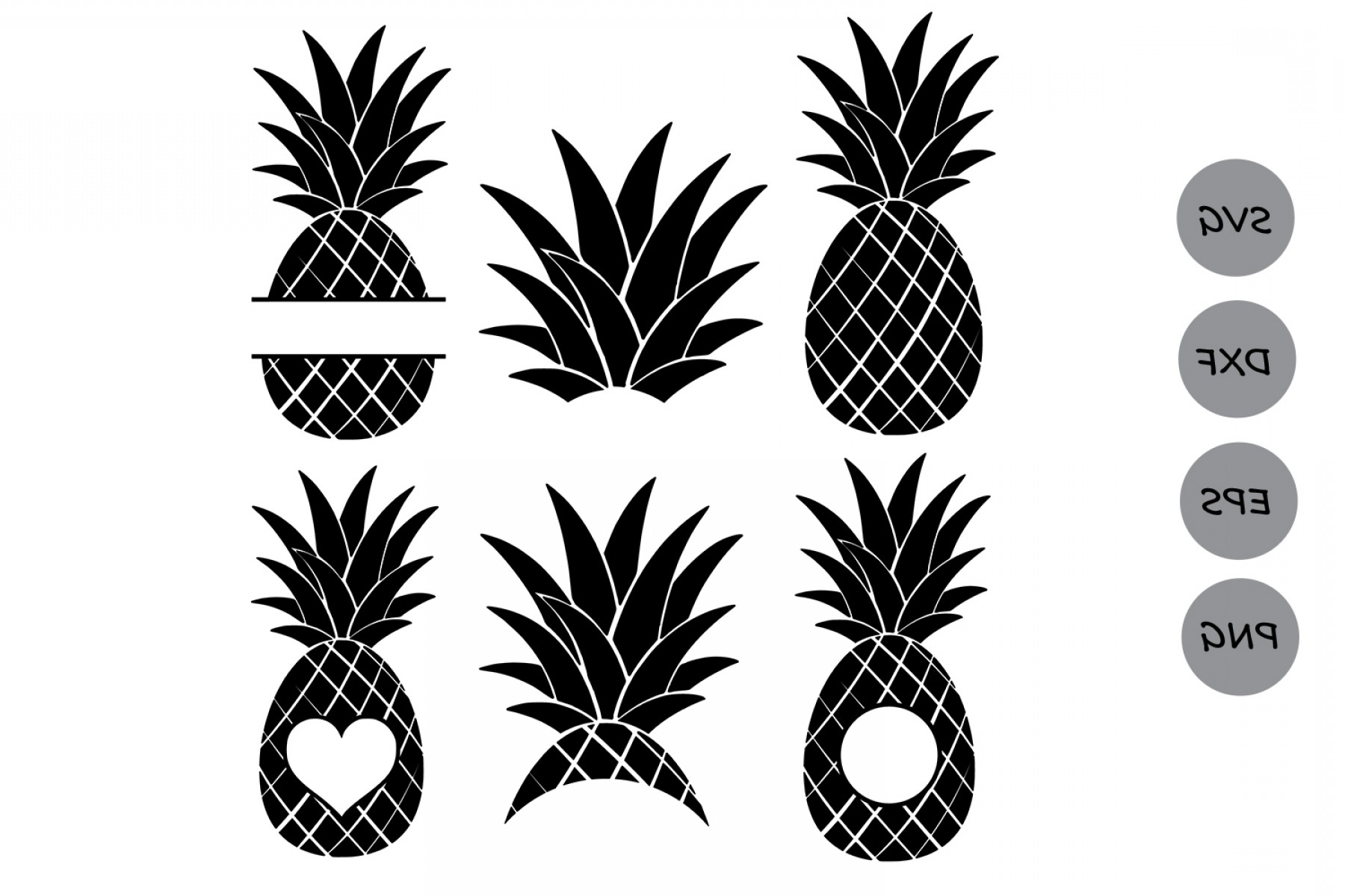 Pineapple Monogram Vector.