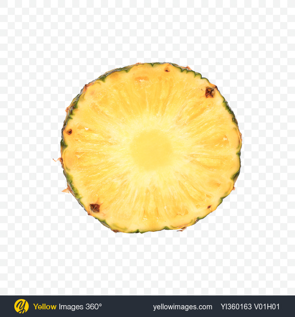 Download Pineapple Slice Transparent PNG on Yellow Images 360°.