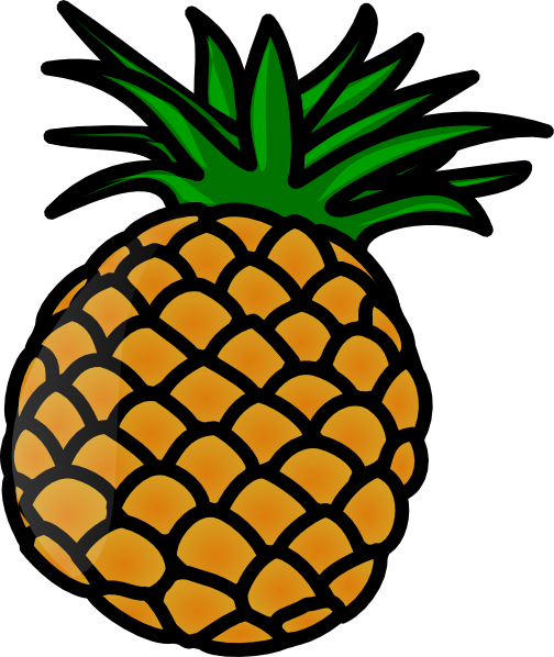 Pineapple Clipart Black And White.