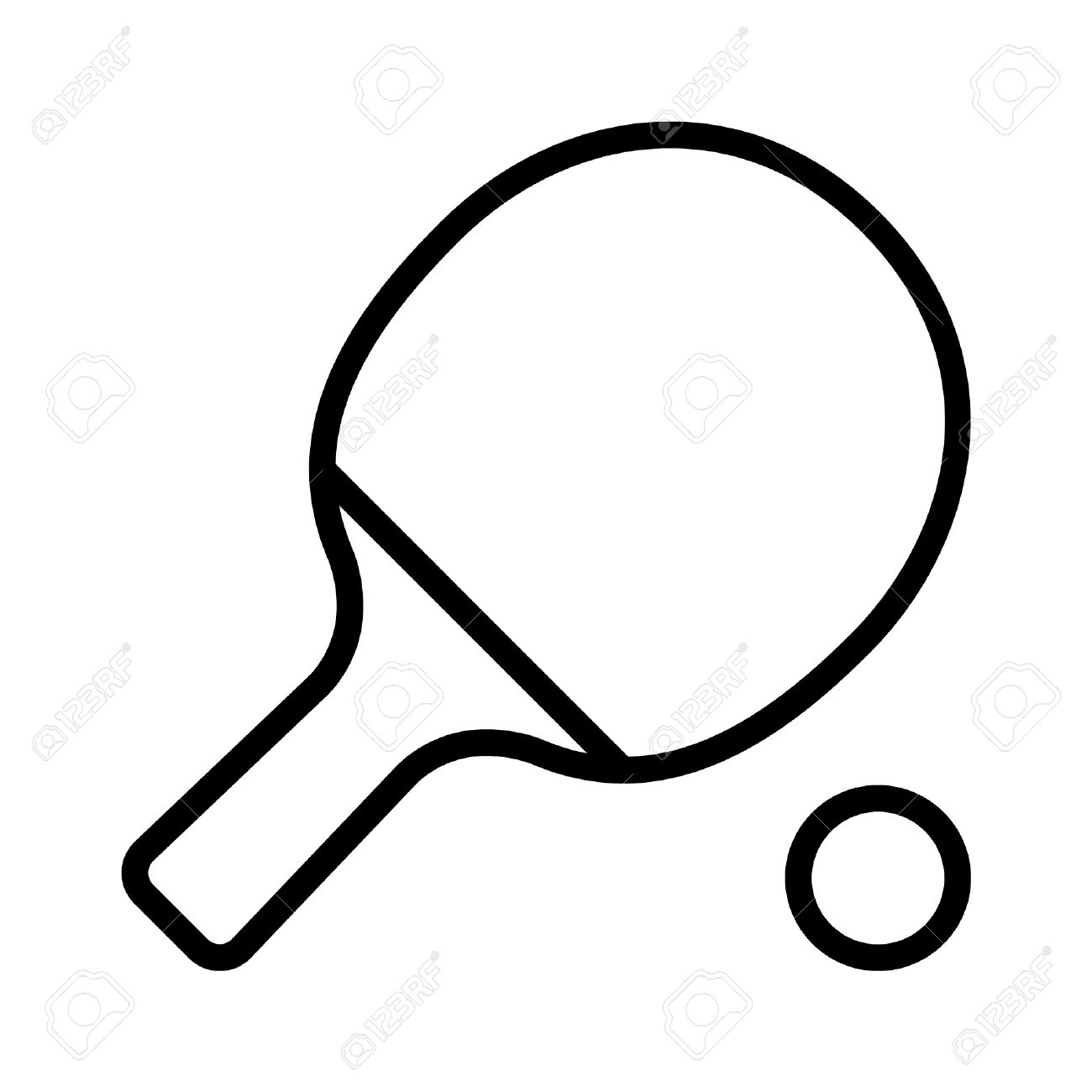 Ping-pong paddle clipart - Clipground