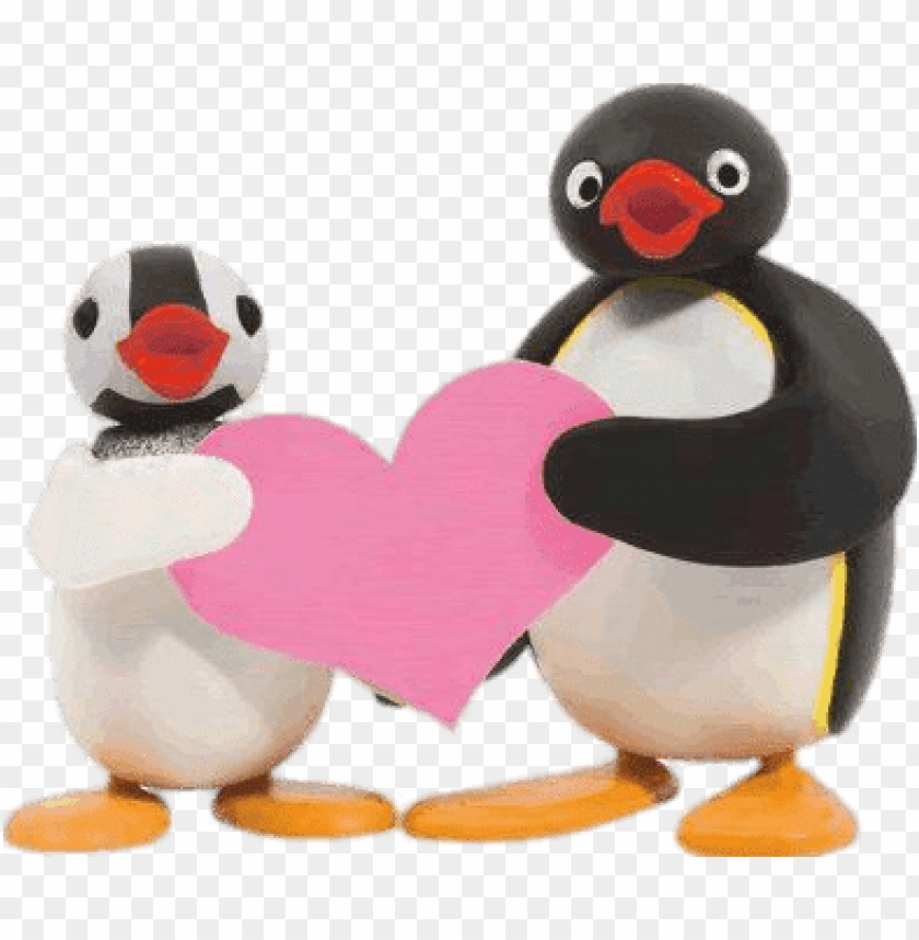 Download pingu holding giant heart clipart png photo.